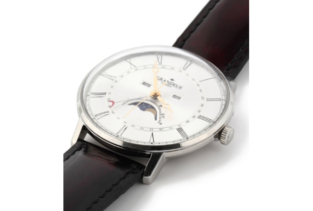Buy GRANDEUR PLUS PARLEY Leather moonphase Men Wrist Watch - Model